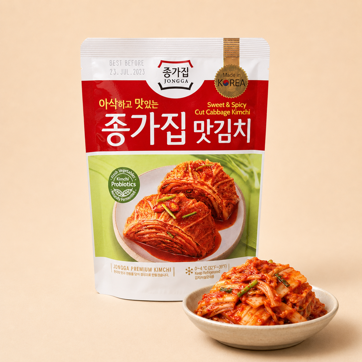 Mat Kimchi - kimchi cięte z kapusty 500 g | Jongga