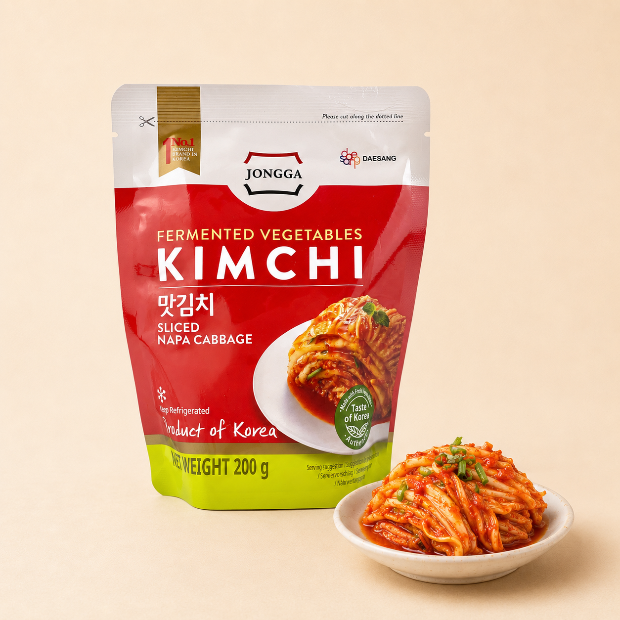 Traditional Cut Cabbage Kimchi - tradycyjne kimchi cięte 200 g | Jongga